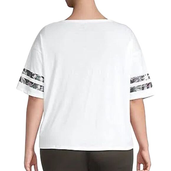 Betsey Johnson Love Varsity Boyfriend Tee White, Size 1X, Pride 2023 - Picture 3 of 12